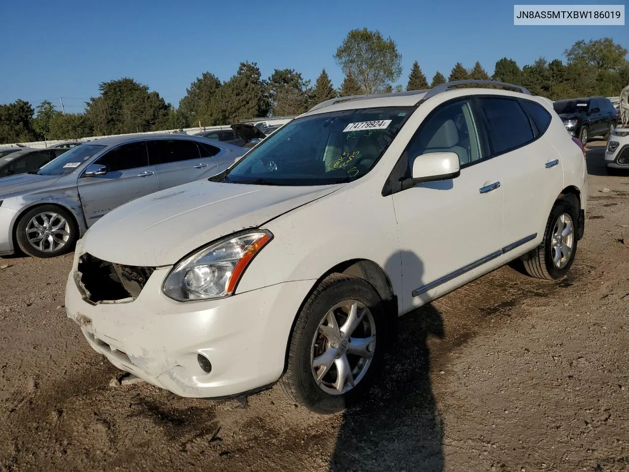 2011 Nissan Rogue S VIN: JN8AS5MTXBW186019 Lot: 74779924