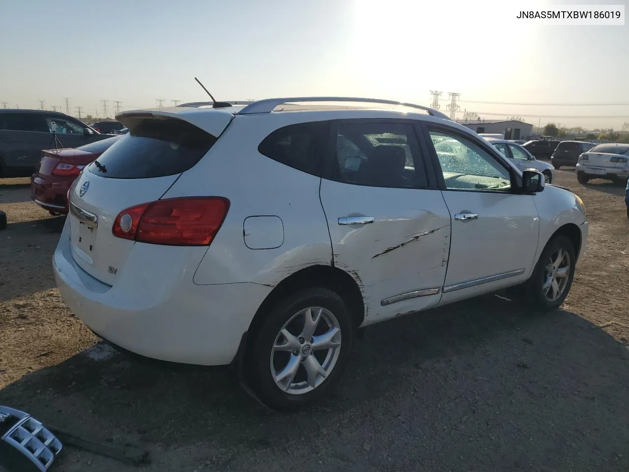 2011 Nissan Rogue S VIN: JN8AS5MTXBW186019 Lot: 74779924