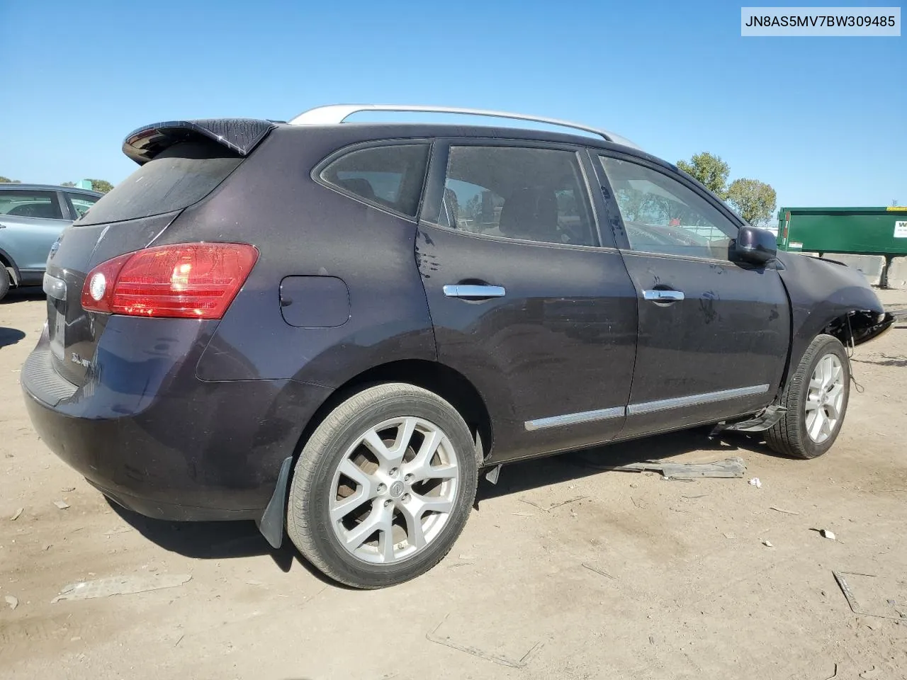 2011 Nissan Rogue S VIN: JN8AS5MV7BW309485 Lot: 75334304