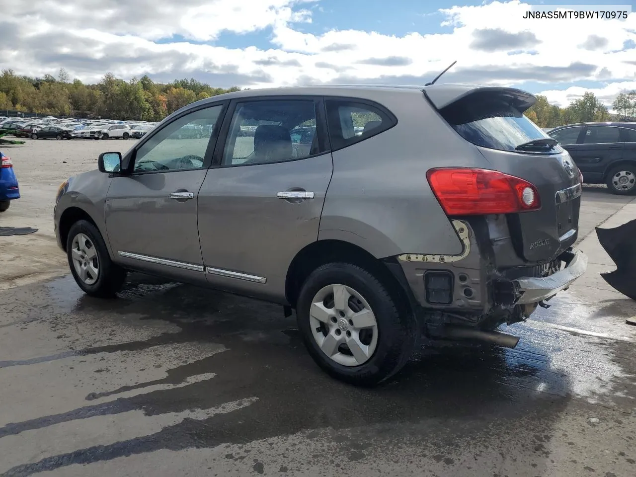 2011 Nissan Rogue S VIN: JN8AS5MT9BW170975 Lot: 75455044