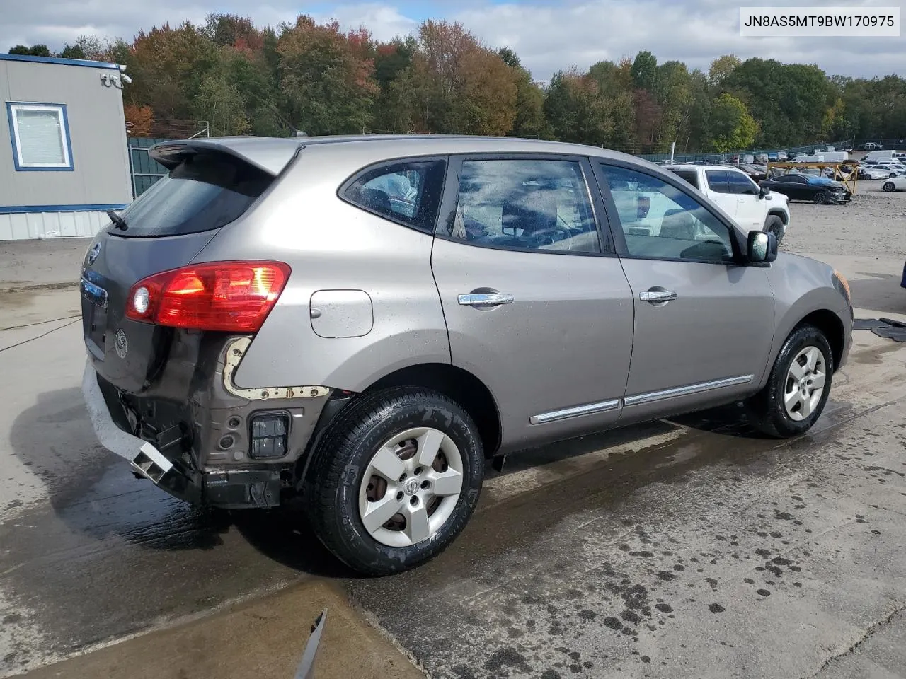 2011 Nissan Rogue S VIN: JN8AS5MT9BW170975 Lot: 75455044