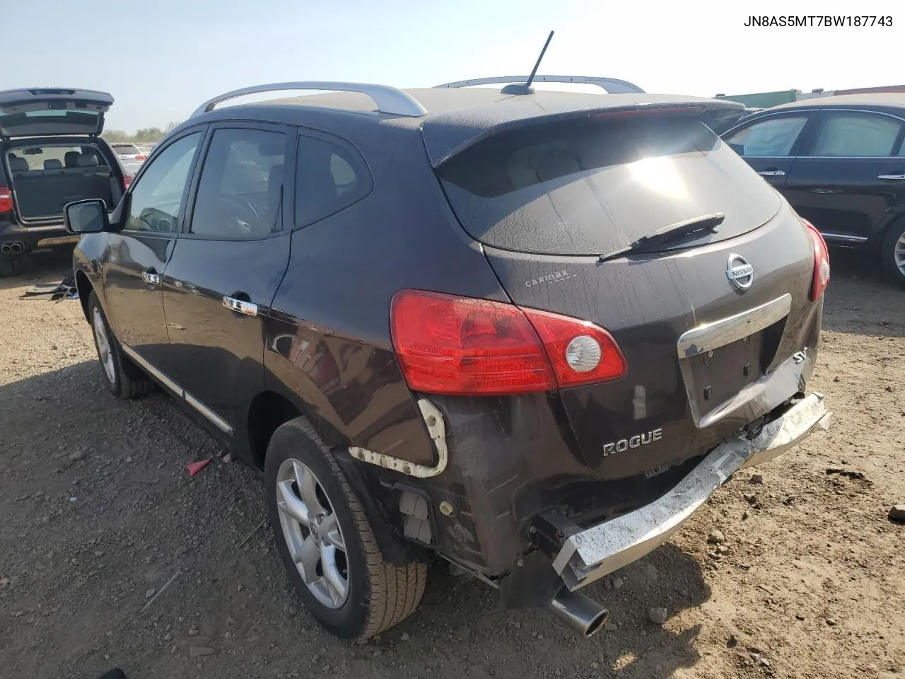 2011 Nissan Rogue S VIN: JN8AS5MT7BW187743 Lot: 75836414