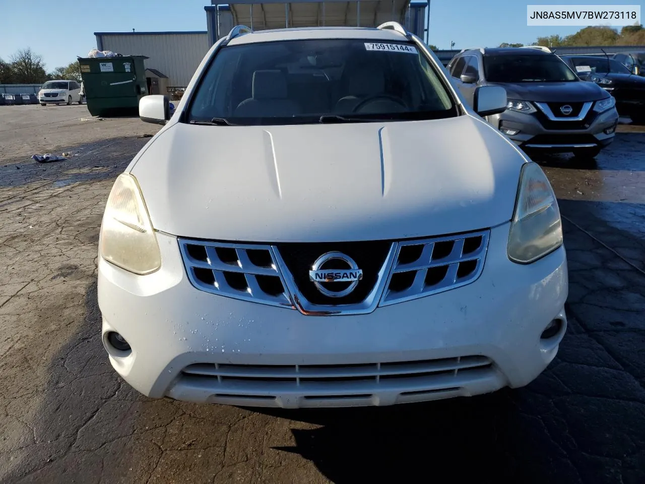 2011 Nissan Rogue S VIN: JN8AS5MV7BW273118 Lot: 75915144