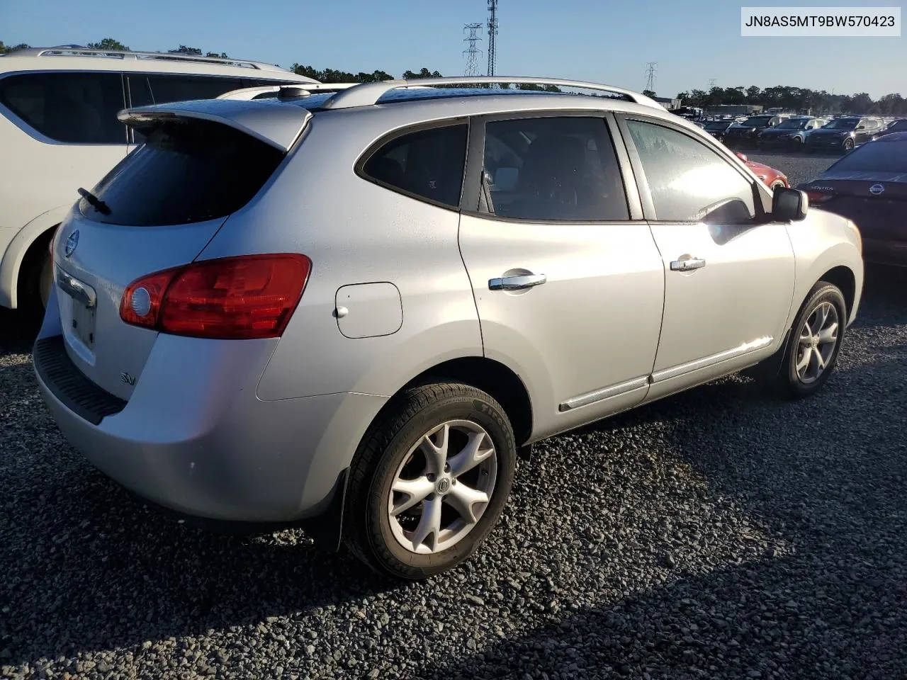 2011 Nissan Rogue S VIN: JN8AS5MT9BW570423 Lot: 75918684