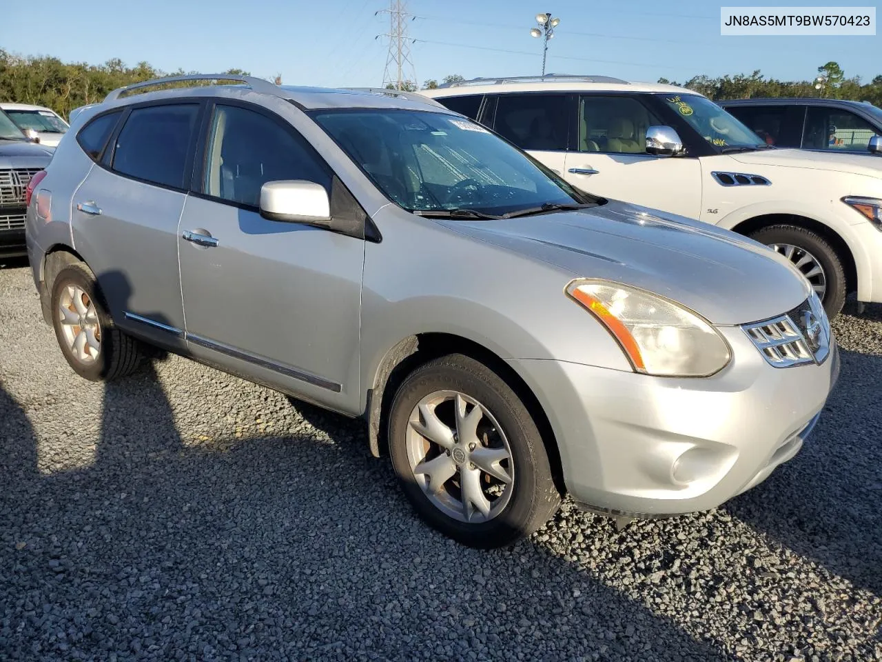 2011 Nissan Rogue S VIN: JN8AS5MT9BW570423 Lot: 75918684