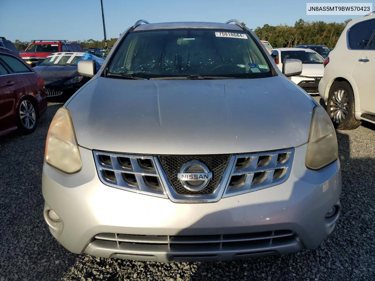 2011 Nissan Rogue S VIN: JN8AS5MT9BW570423 Lot: 75918684