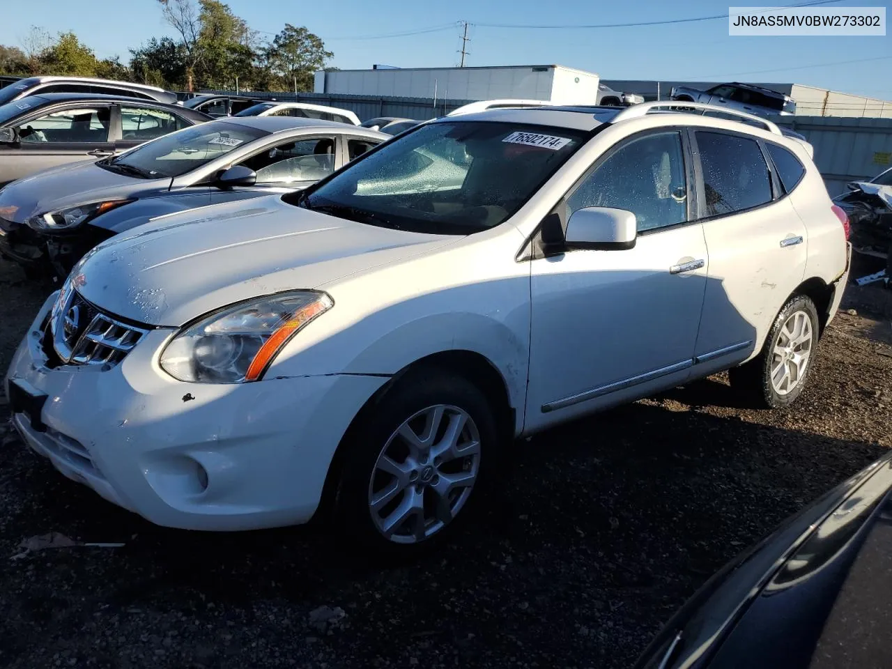 2011 Nissan Rogue S VIN: JN8AS5MV0BW273302 Lot: 76502174