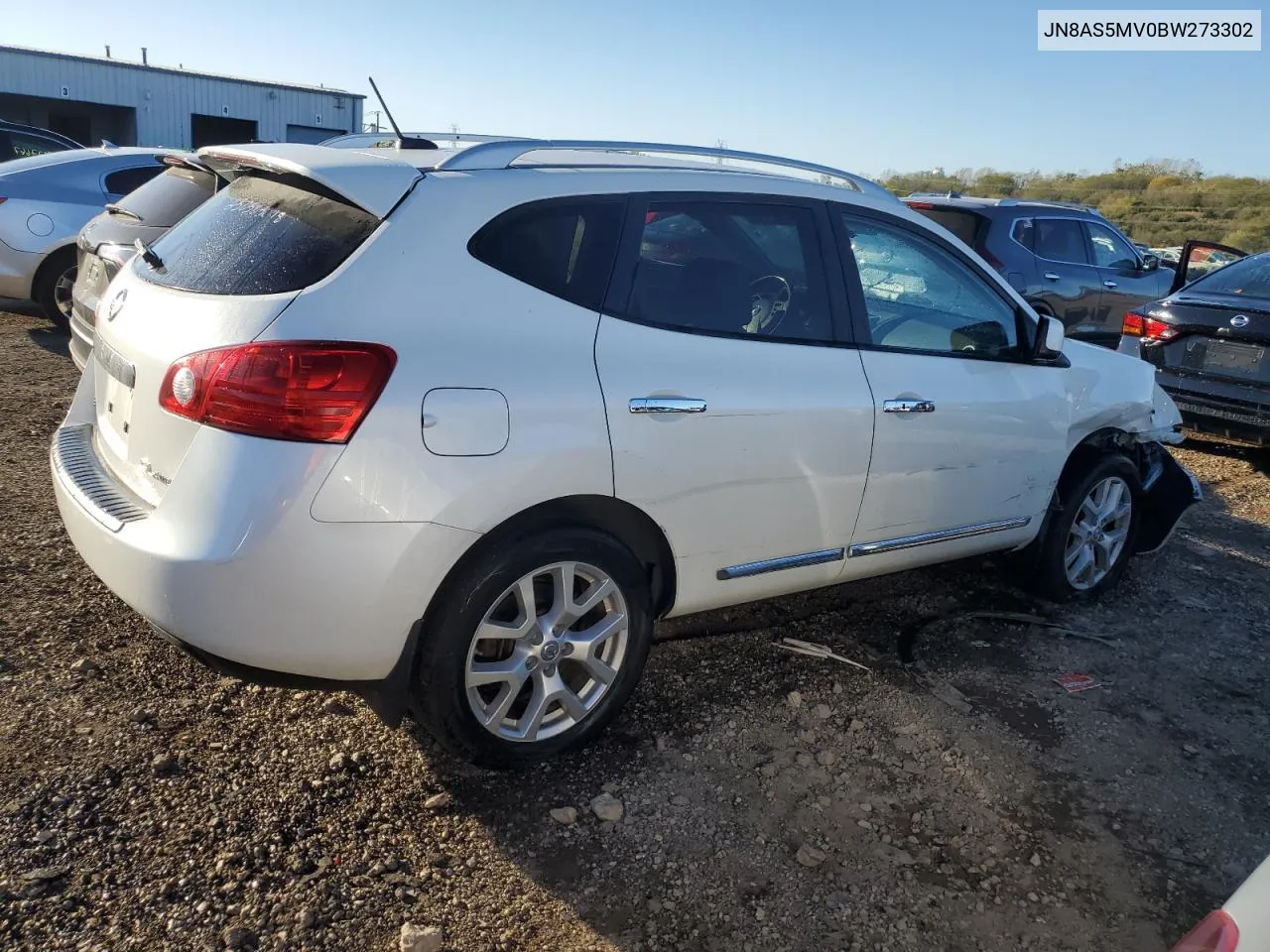 2011 Nissan Rogue S VIN: JN8AS5MV0BW273302 Lot: 76502174