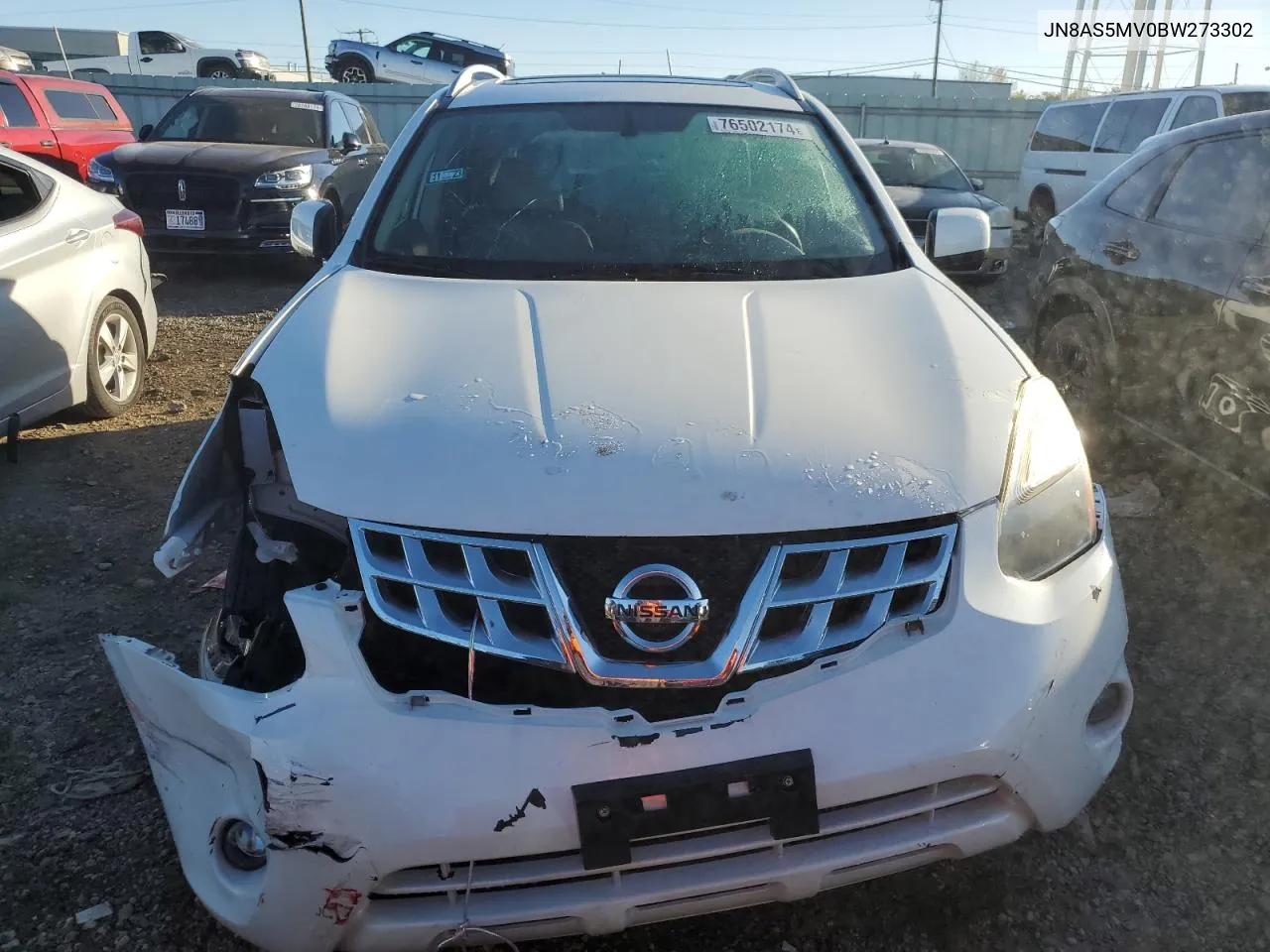 2011 Nissan Rogue S VIN: JN8AS5MV0BW273302 Lot: 76502174