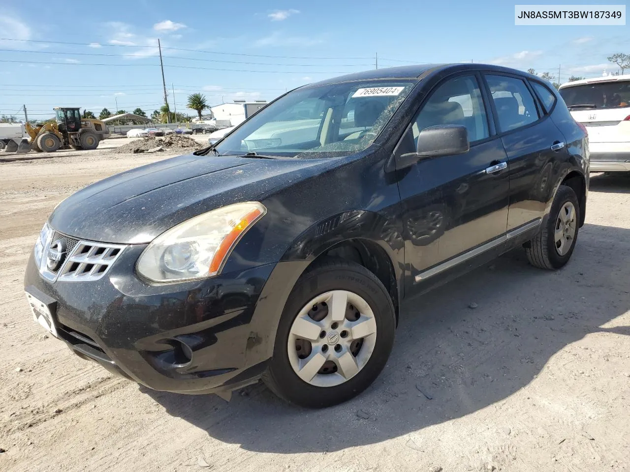 2011 Nissan Rogue S VIN: JN8AS5MT3BW187349 Lot: 76905404