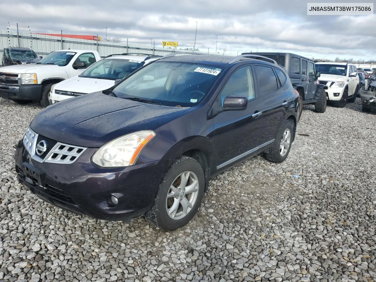 2011 Nissan Rogue S VIN: JN8AS5MT3BW175086 Lot: 77131924