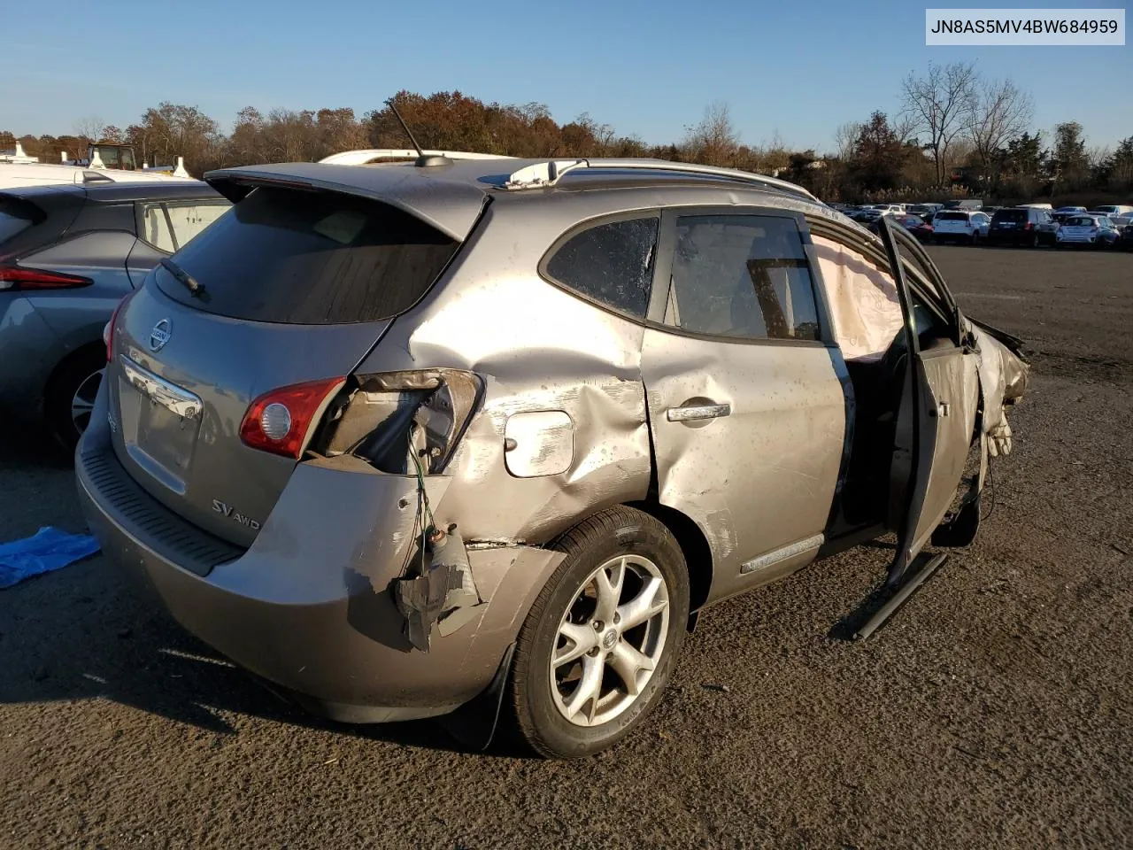 2011 Nissan Rogue S VIN: JN8AS5MV4BW684959 Lot: 77542724