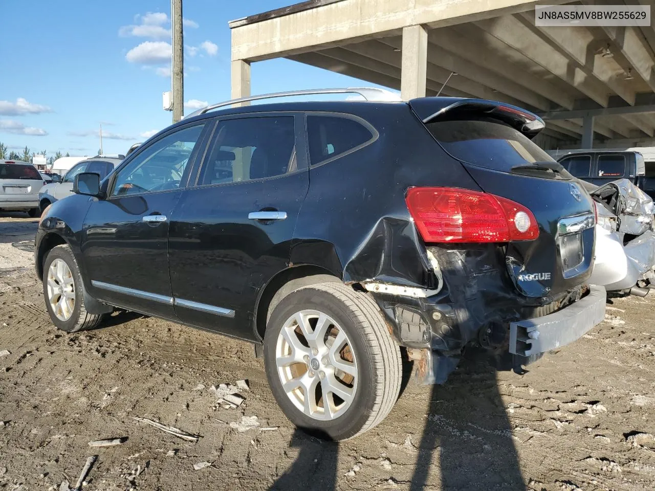 2011 Nissan Rogue S VIN: JN8AS5MV8BW255629 Lot: 77657164