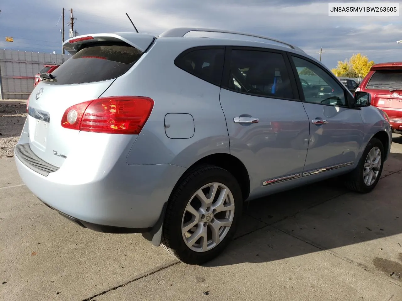 2011 Nissan Rogue S VIN: JN8AS5MV1BW263605 Lot: 77850934