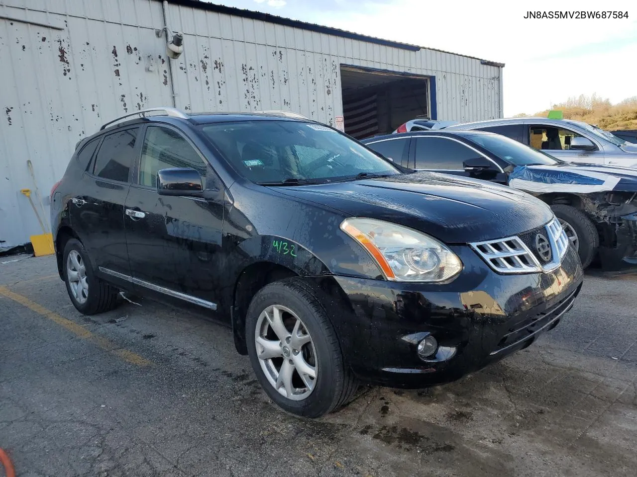 2011 Nissan Rogue S VIN: JN8AS5MV2BW687584 Lot: 78023064