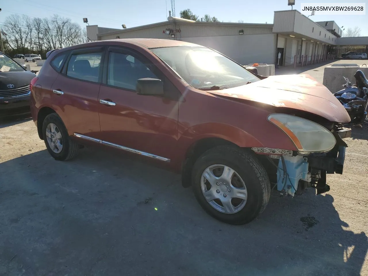 2011 Nissan Rogue S VIN: JN8AS5MVXBW269628 Lot: 78463523