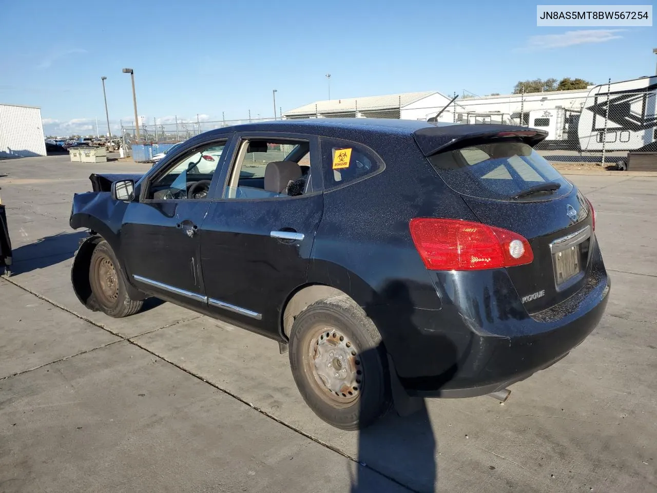 2011 Nissan Rogue S VIN: JN8AS5MT8BW567254 Lot: 78676544