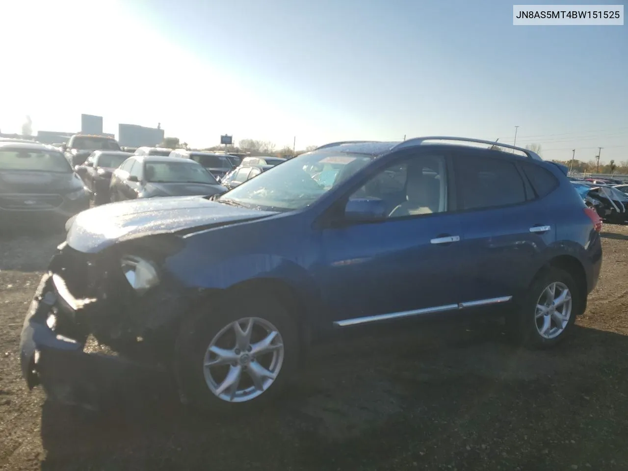 2011 Nissan Rogue S VIN: JN8AS5MT4BW151525 Lot: 78892344