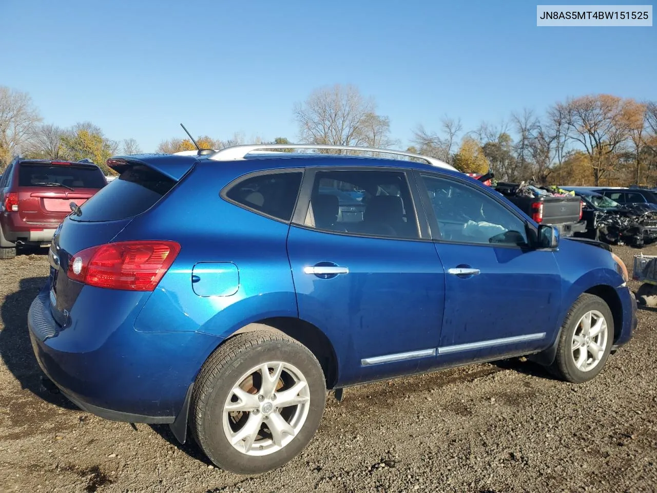 2011 Nissan Rogue S VIN: JN8AS5MT4BW151525 Lot: 78892344