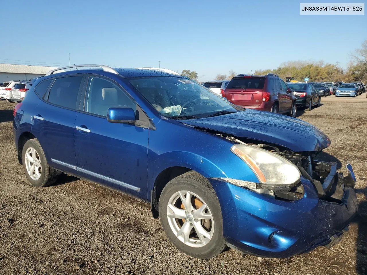 2011 Nissan Rogue S VIN: JN8AS5MT4BW151525 Lot: 78892344