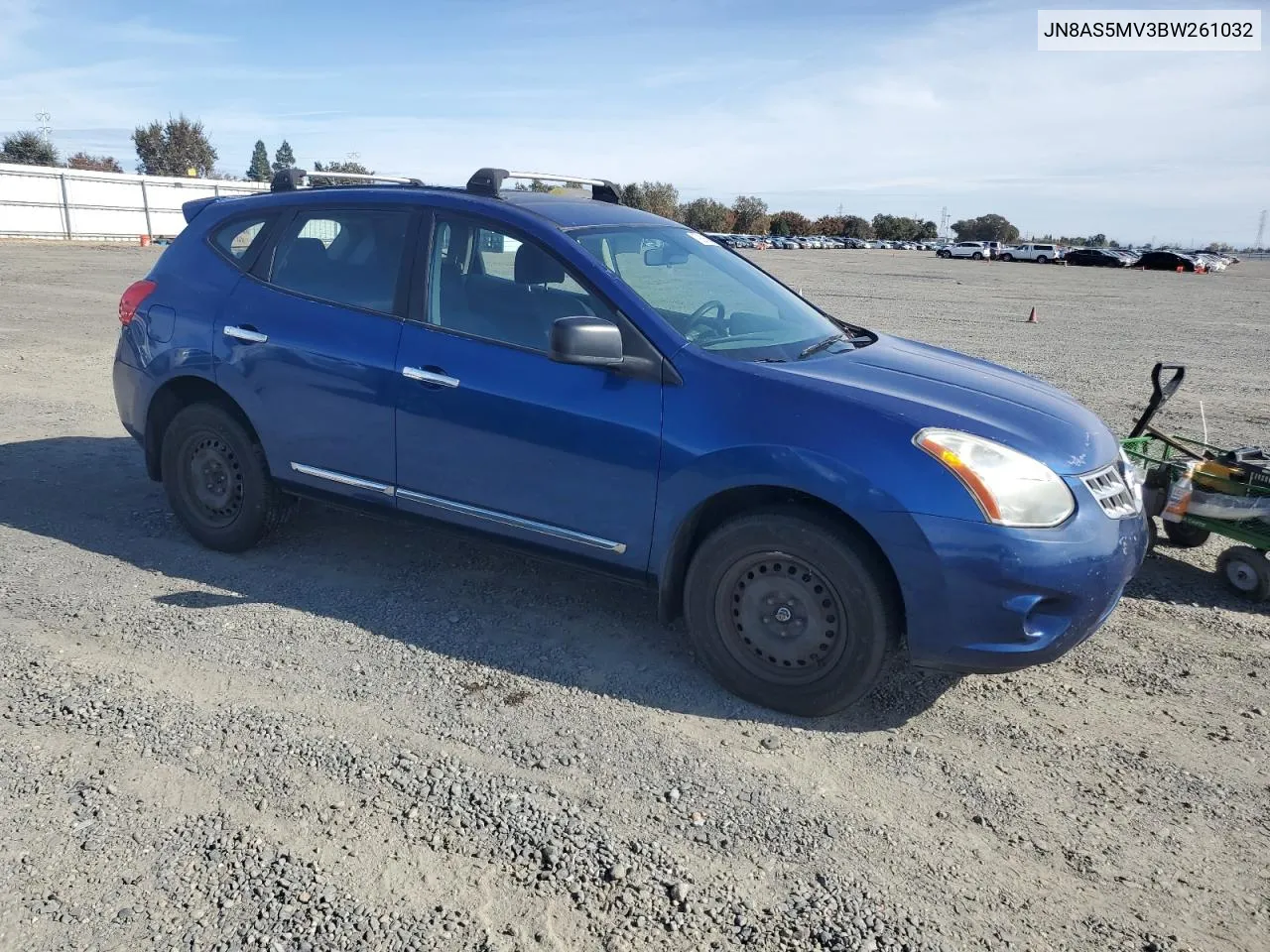 2011 Nissan Rogue S VIN: JN8AS5MV3BW261032 Lot: 79085584