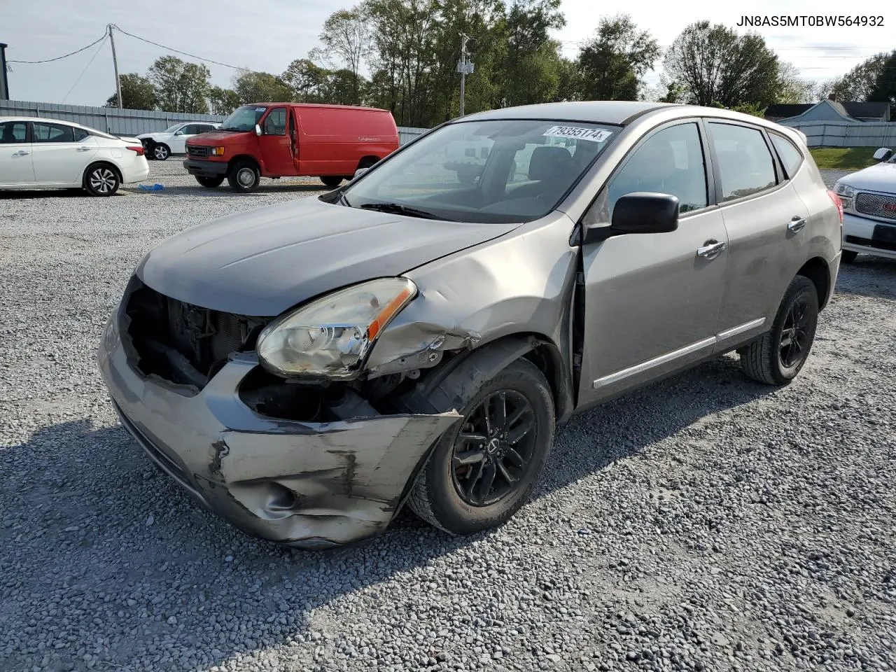 2011 Nissan Rogue S VIN: JN8AS5MT0BW564932 Lot: 79355174