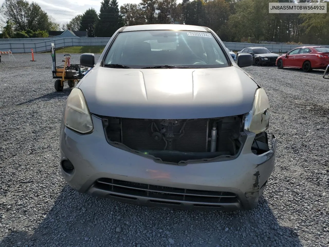 2011 Nissan Rogue S VIN: JN8AS5MT0BW564932 Lot: 79355174