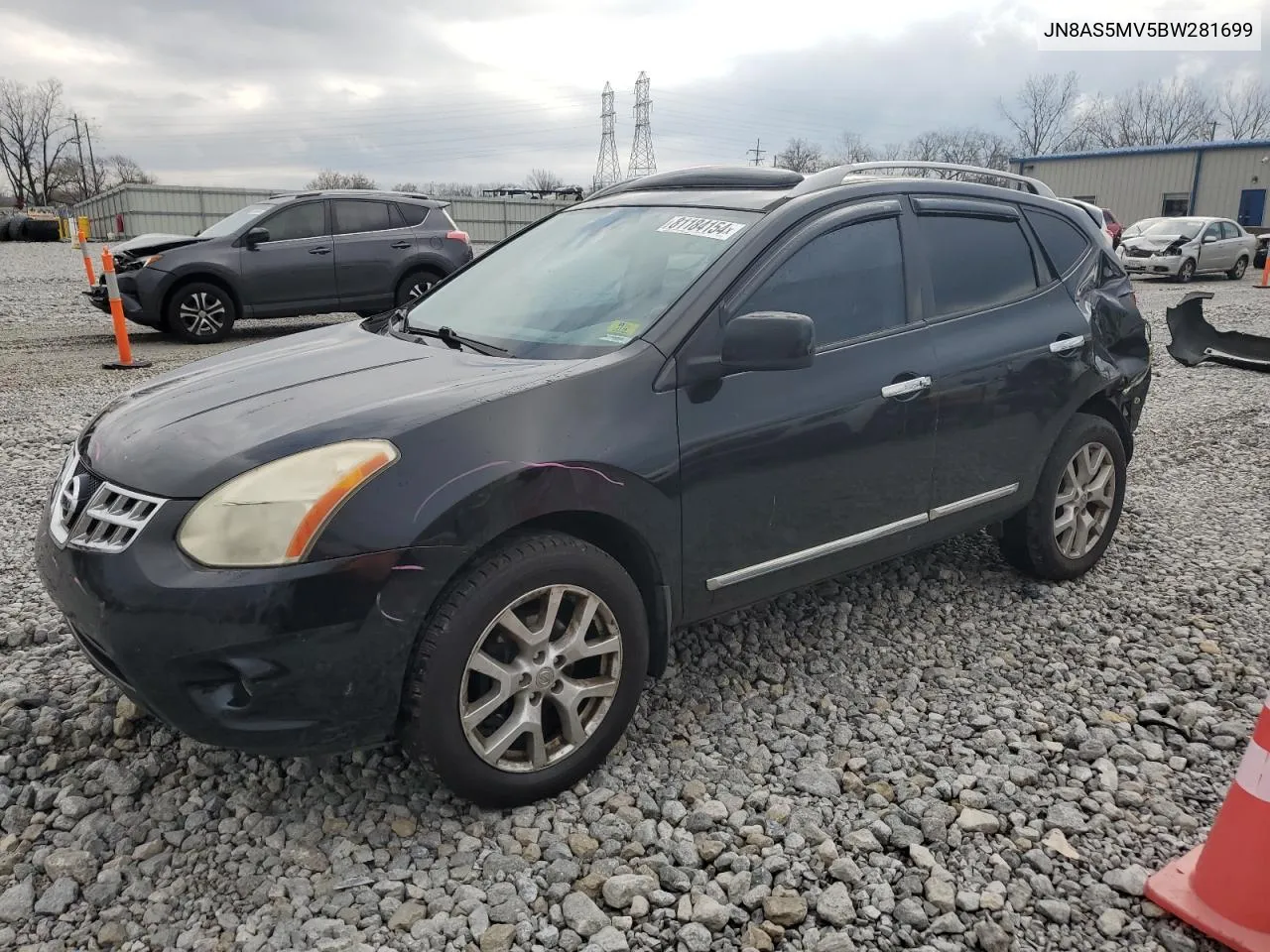 2011 Nissan Rogue S VIN: JN8AS5MV5BW281699 Lot: 81184154