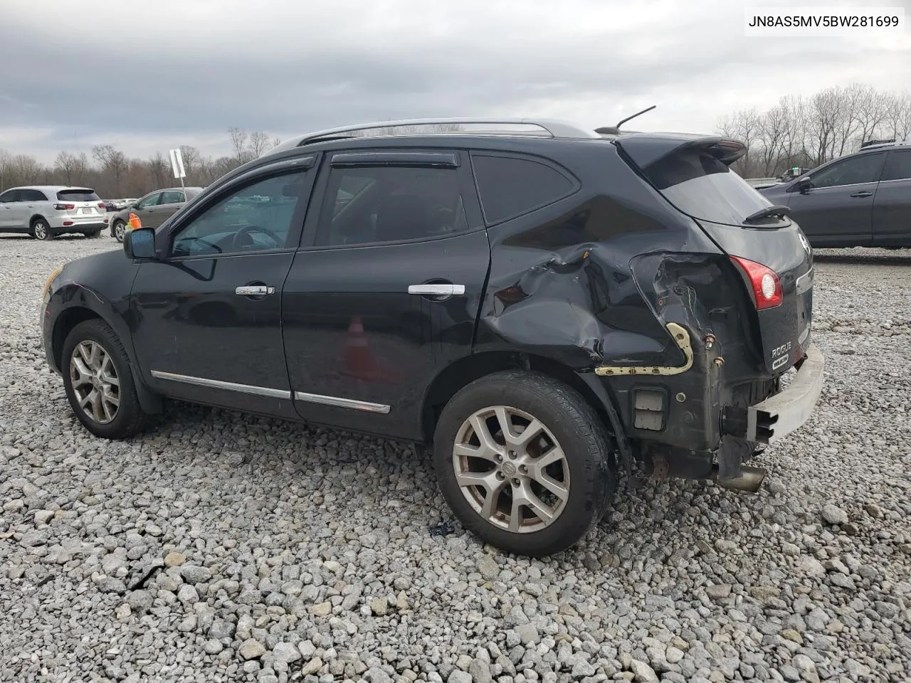 2011 Nissan Rogue S VIN: JN8AS5MV5BW281699 Lot: 81184154