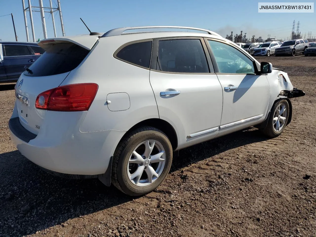 2011 Nissan Rogue S VIN: JN8AS5MTXBW187431 Lot: 81212343