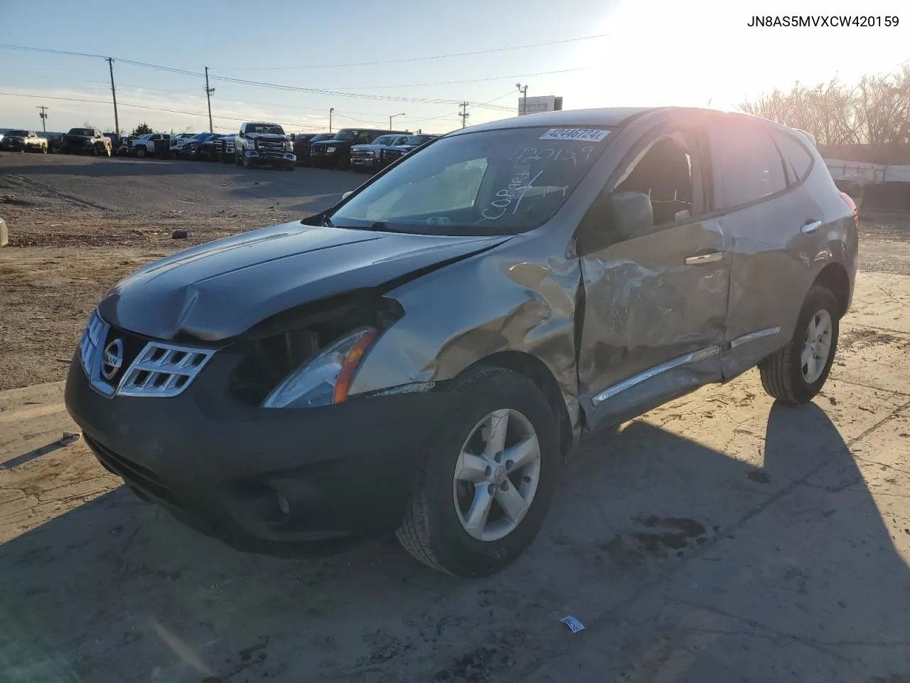 2012 Nissan Rogue S VIN: JN8AS5MVXCW420159 Lot: 42446724