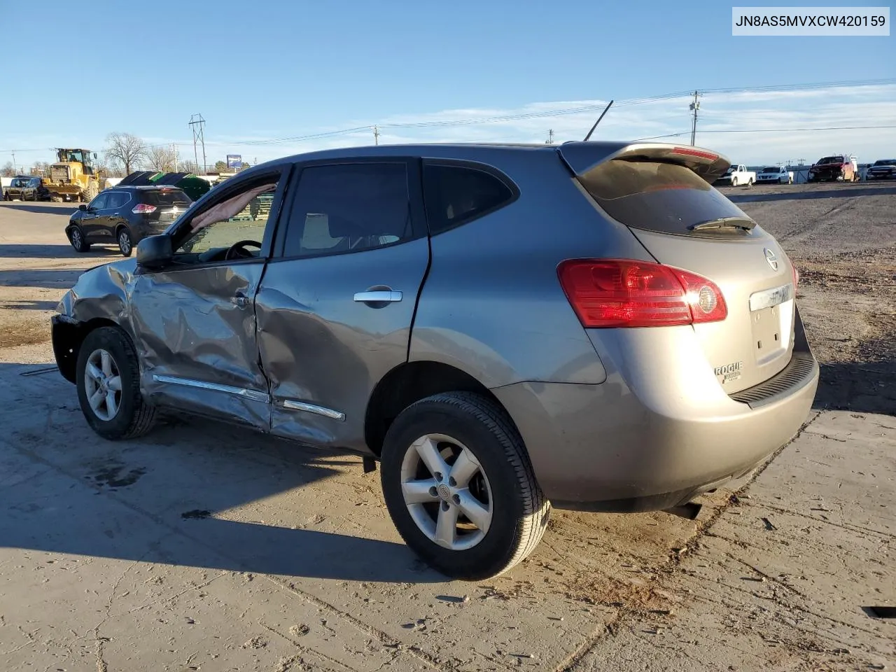 2012 Nissan Rogue S VIN: JN8AS5MVXCW420159 Lot: 42446724