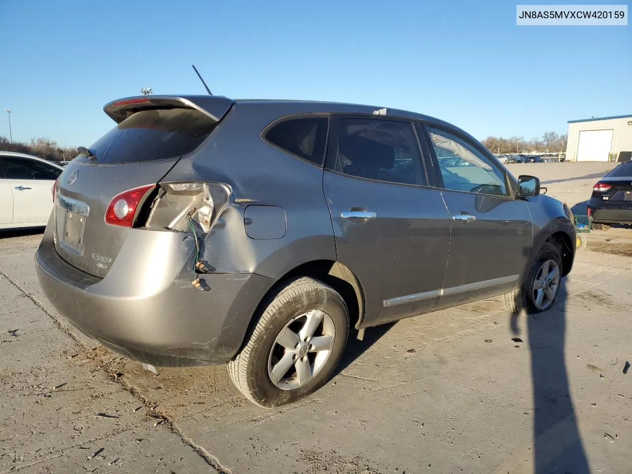 2012 Nissan Rogue S VIN: JN8AS5MVXCW420159 Lot: 42446724