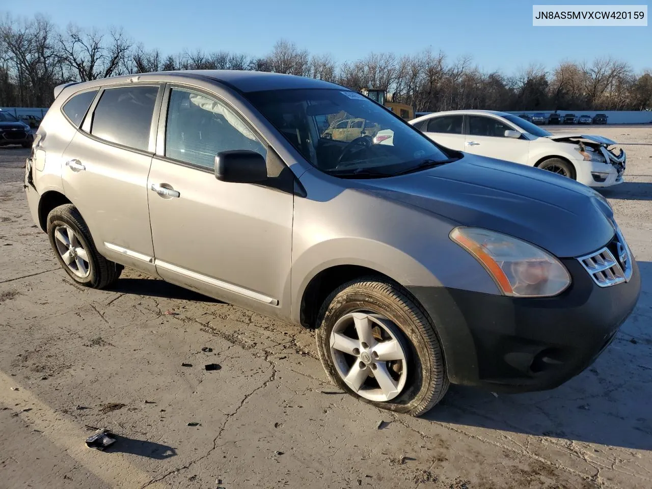 2012 Nissan Rogue S VIN: JN8AS5MVXCW420159 Lot: 42446724