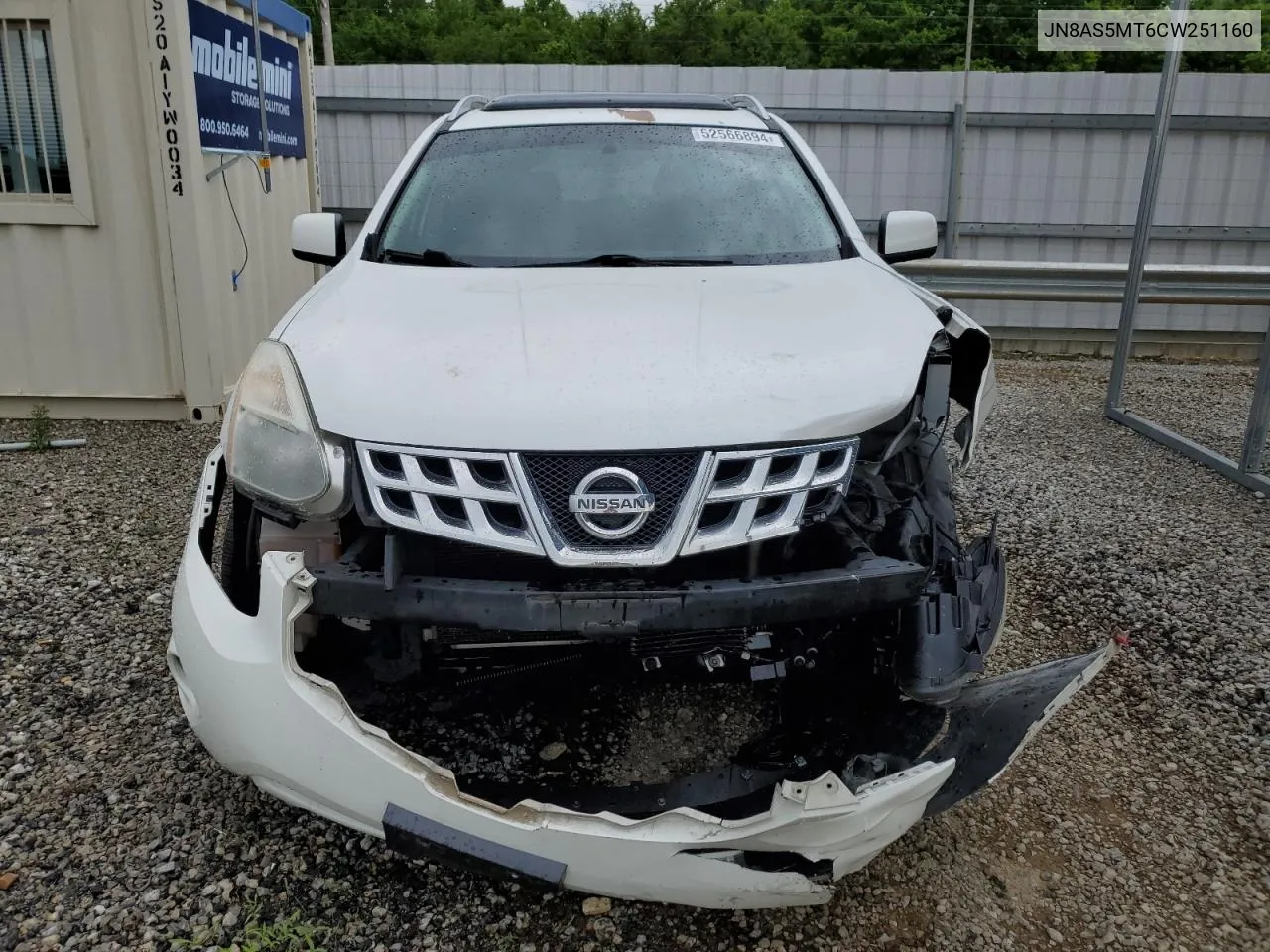 2012 Nissan Rogue S VIN: JN8AS5MT6CW251160 Lot: 52566894