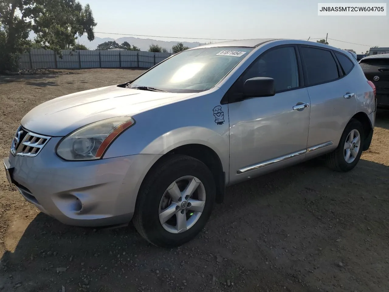 2012 Nissan Rogue S VIN: JN8AS5MT2CW604705 Lot: 61871454