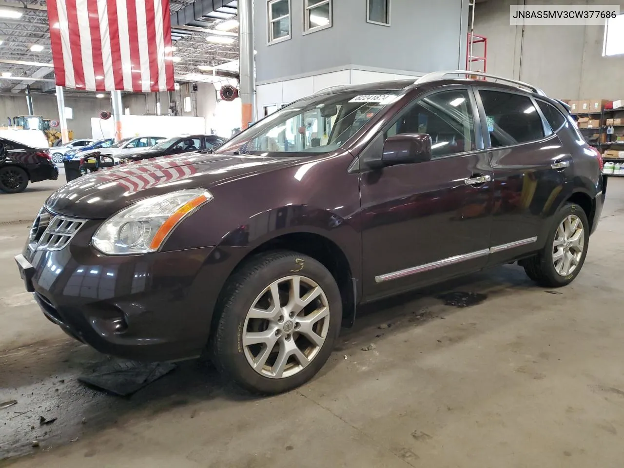 2012 Nissan Rogue S VIN: JN8AS5MV3CW377686 Lot: 62241824