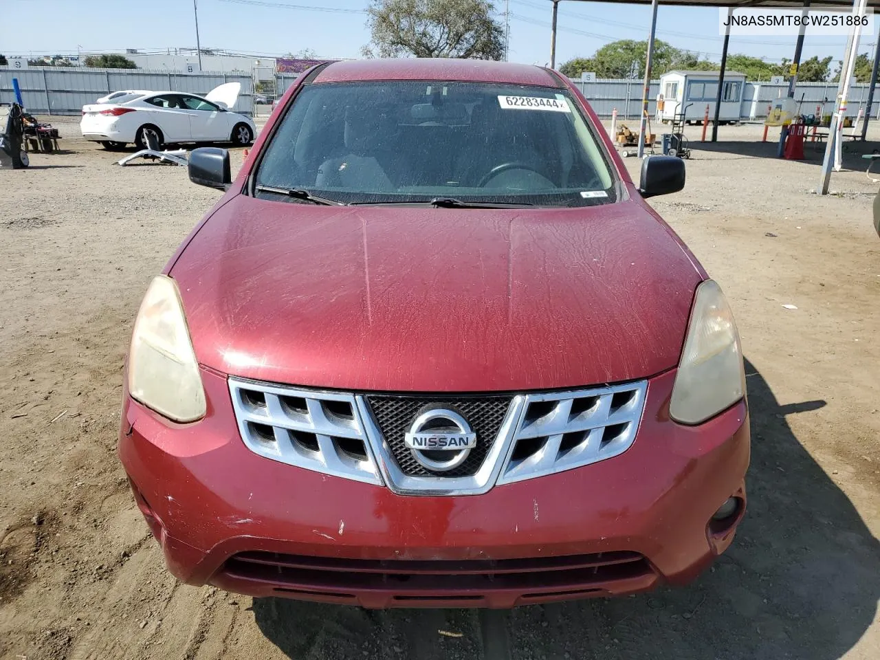 2012 Nissan Rogue S VIN: JN8AS5MT8CW251886 Lot: 62283444