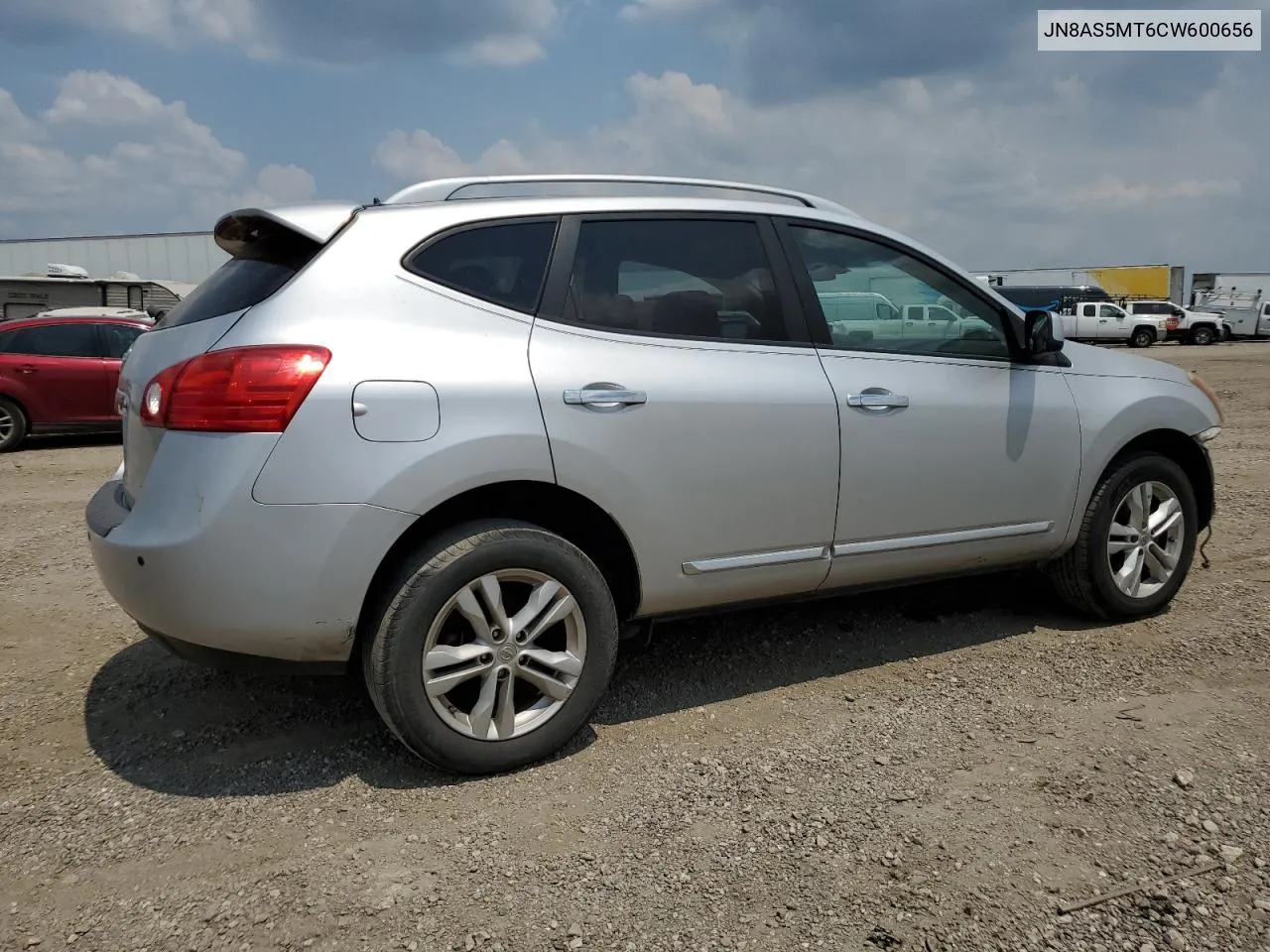 2012 Nissan Rogue S VIN: JN8AS5MT6CW600656 Lot: 65496294