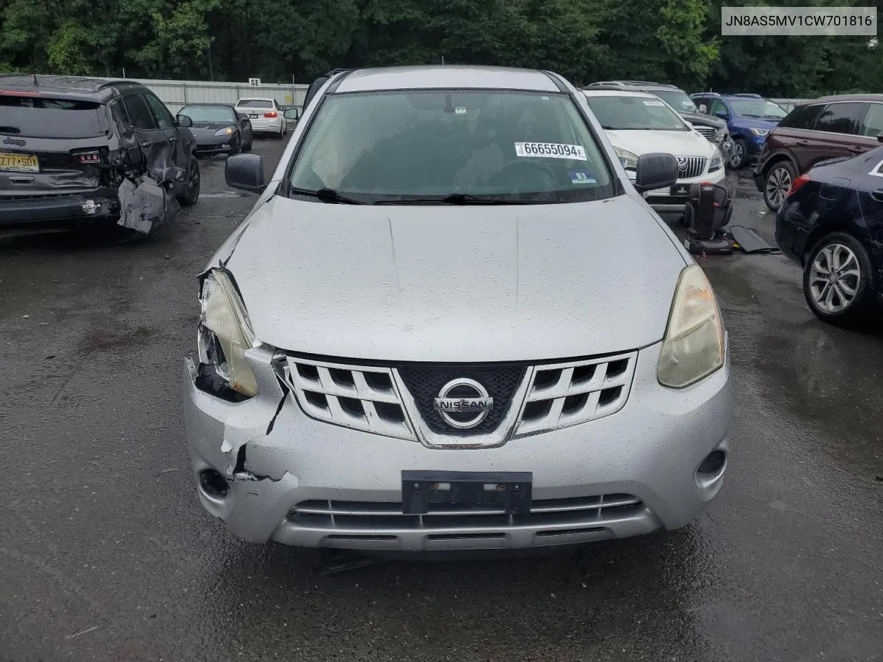 2012 Nissan Rogue S VIN: JN8AS5MV1CW701816 Lot: 66655094