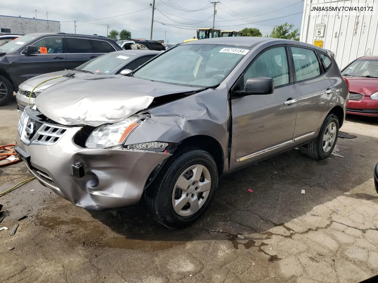 2012 Nissan Rogue S VIN: JN8AS5MV7CW410172 Lot: 69215154