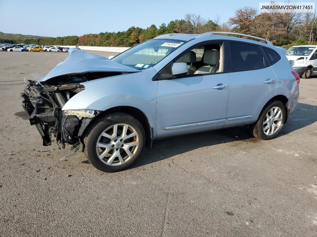 2012 Nissan Rogue S VIN: JN8AS5MV2CW417451 Lot: 70340654