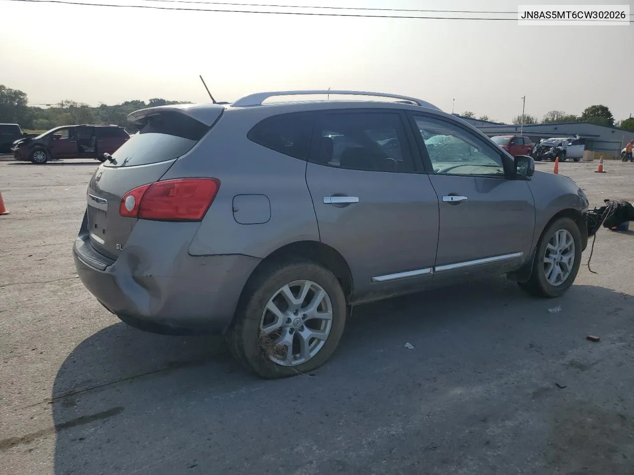 2012 Nissan Rogue S VIN: JN8AS5MT6CW302026 Lot: 70375214