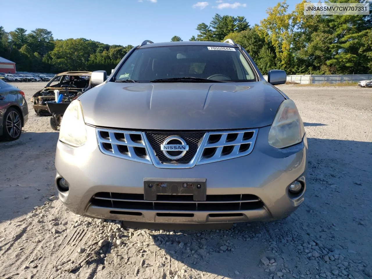 2012 Nissan Rogue S VIN: JN8AS5MV7CW707331 Lot: 70552644