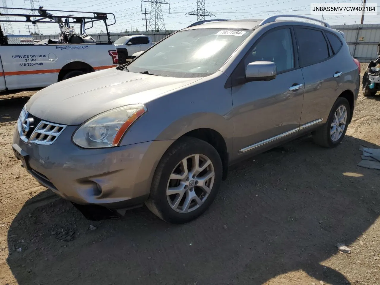 2012 Nissan Rogue S VIN: JN8AS5MV7CW402184 Lot: 70671584