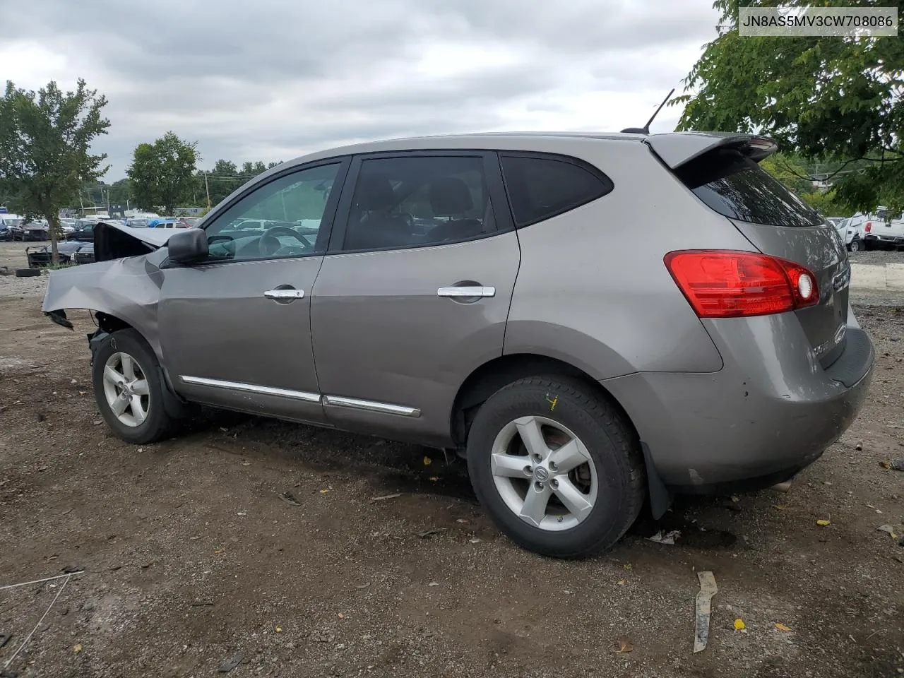 2012 Nissan Rogue S VIN: JN8AS5MV3CW708086 Lot: 71254094