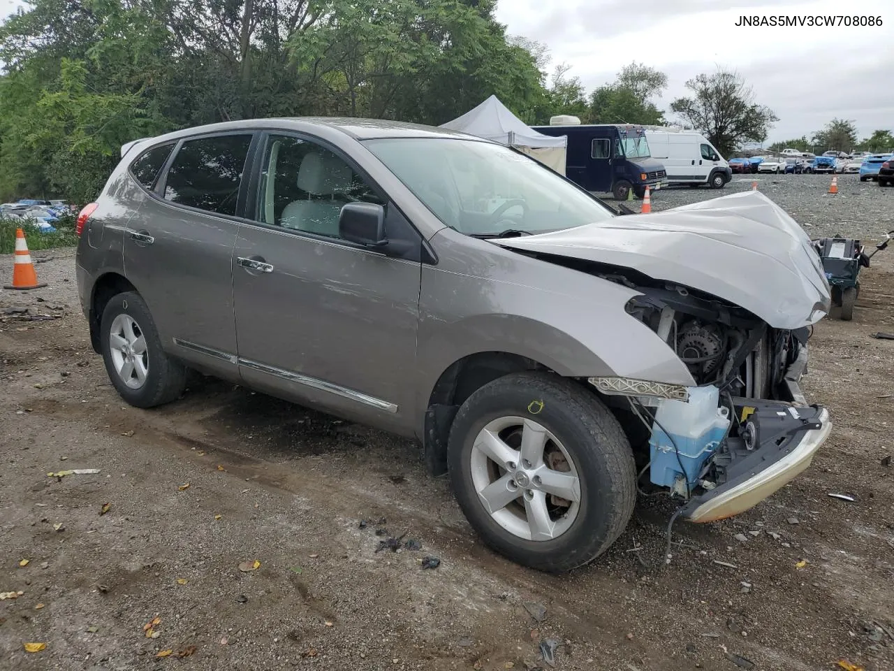 2012 Nissan Rogue S VIN: JN8AS5MV3CW708086 Lot: 71254094