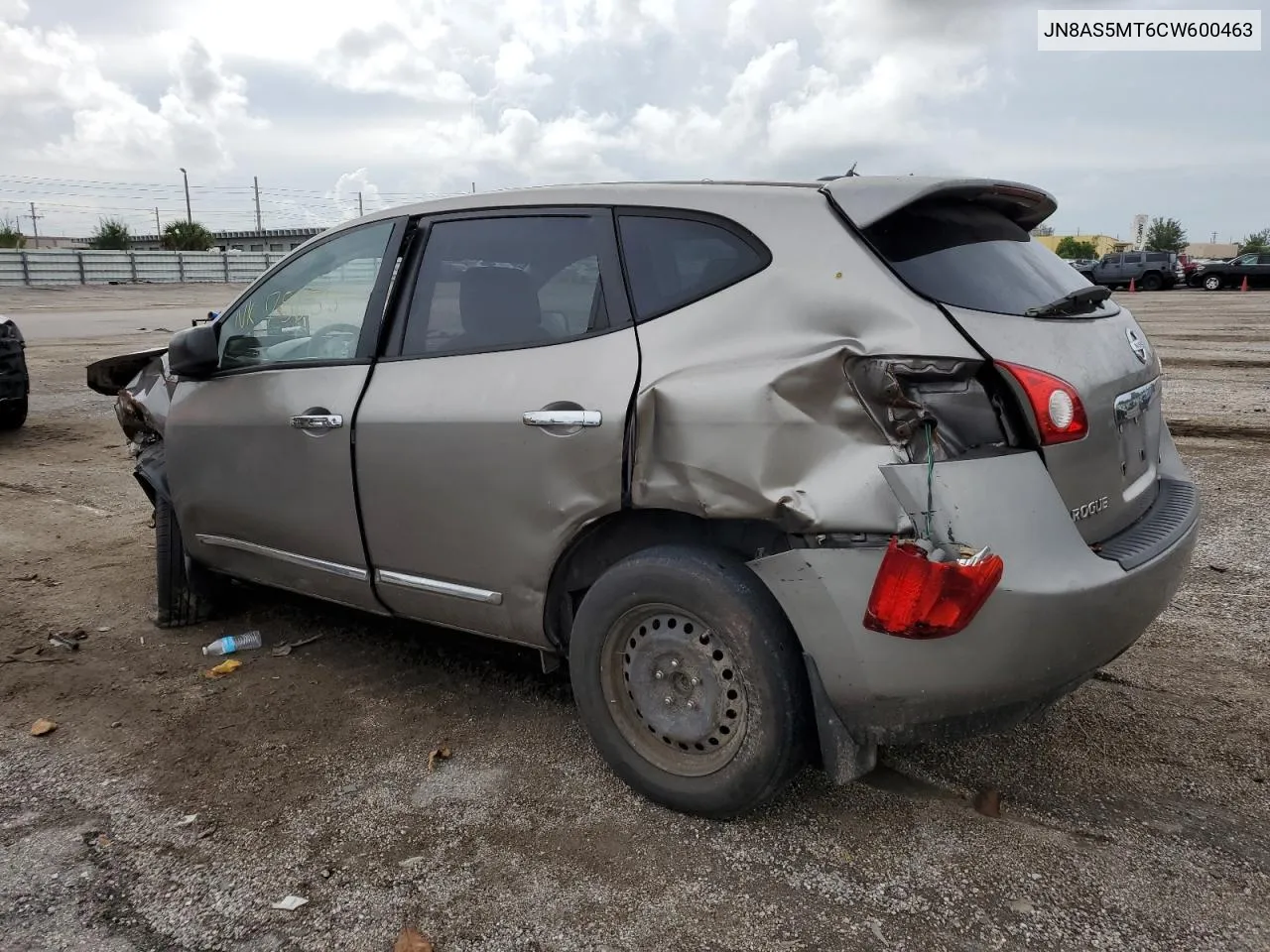 2012 Nissan Rogue S VIN: JN8AS5MT6CW600463 Lot: 71255874