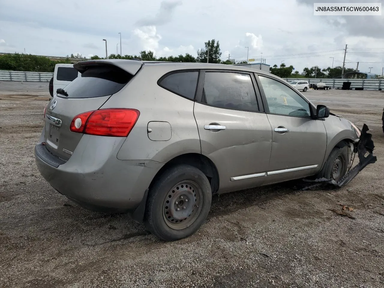 JN8AS5MT6CW600463 2012 Nissan Rogue S