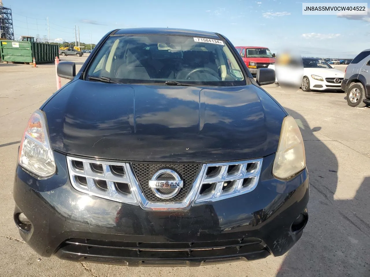 2012 Nissan Rogue S VIN: JN8AS5MV0CW404522 Lot: 71584134